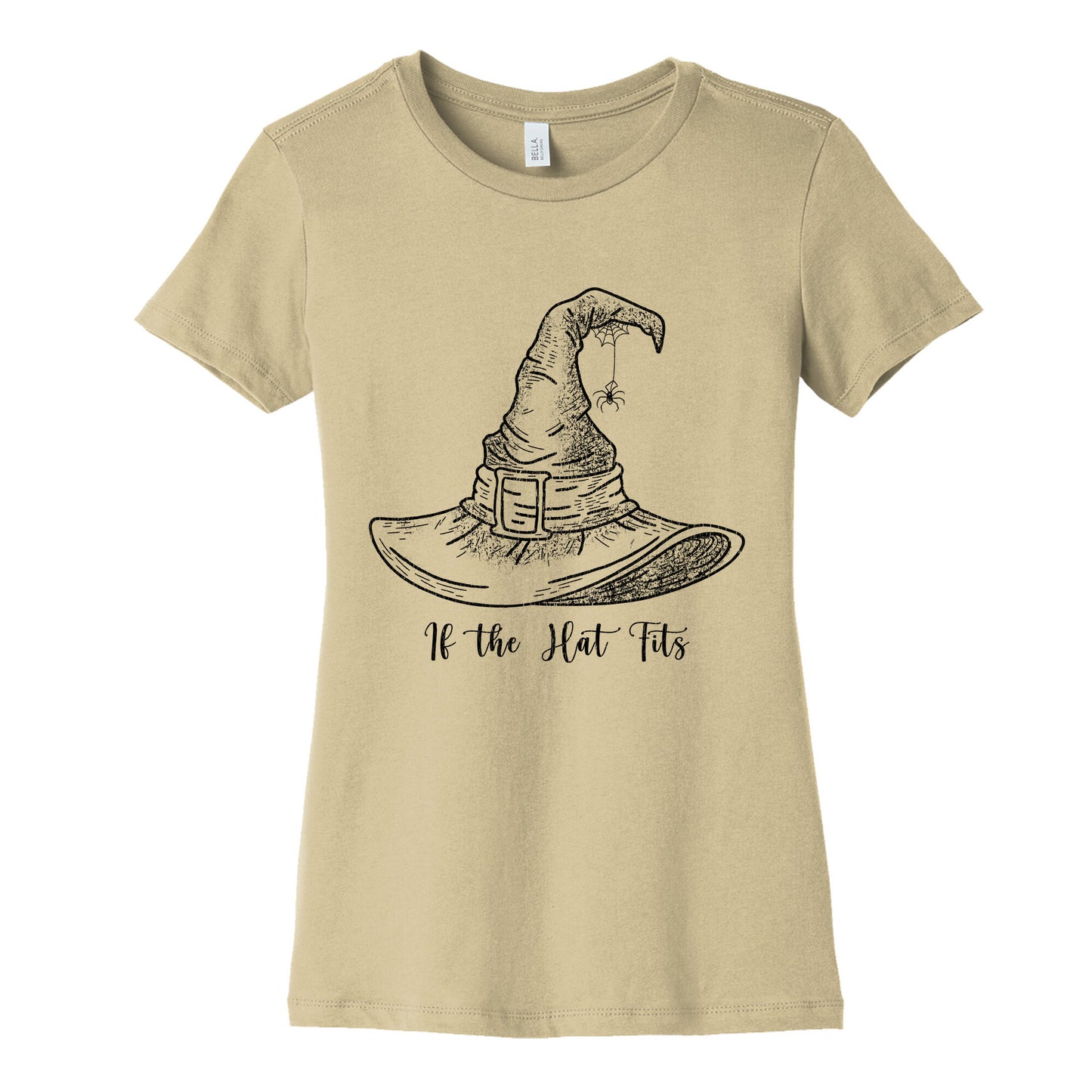 If the Hat Fits Halloween Witch Womens Cotton Tee