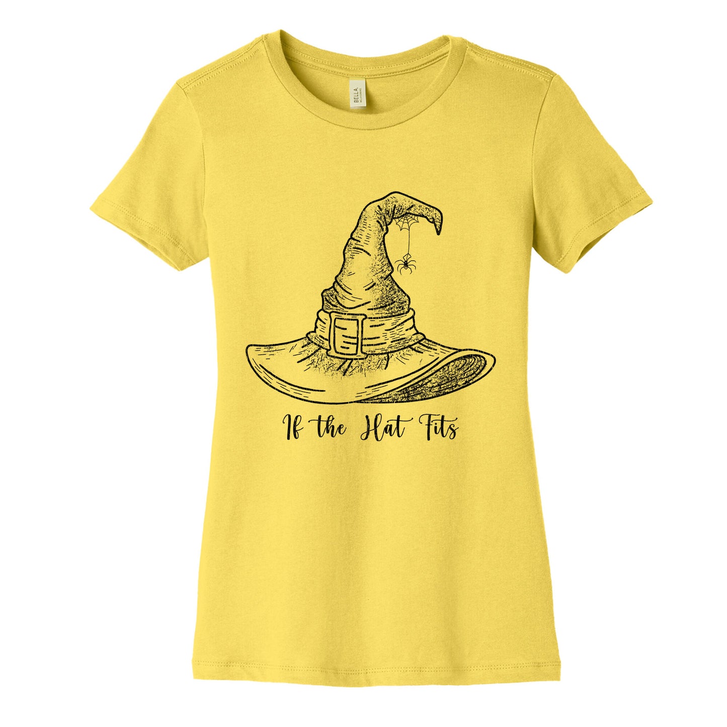 If the Hat Fits Halloween Witch Womens Cotton Tee
