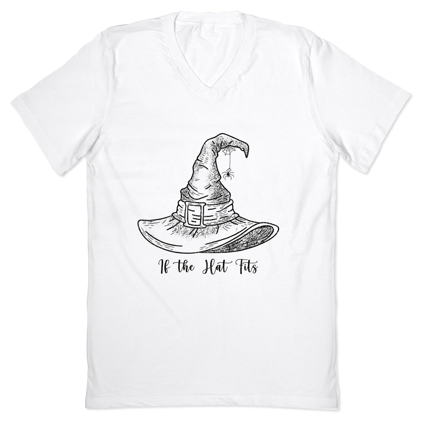 If the Hat Fits Halloween Witch V-Neck