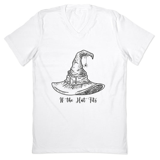If the Hat Fits Halloween Witch V-Neck