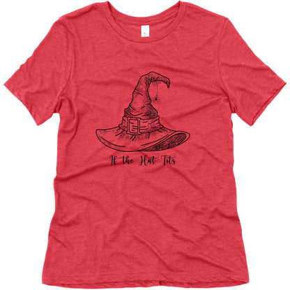 If the Hat Fits Halloween Witch Womens Relaxed Fit Triblend Tee