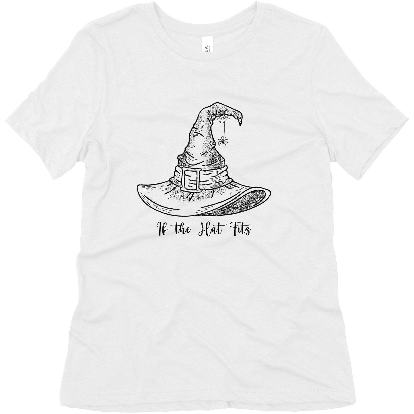 If the Hat Fits Halloween Witch Womens Relaxed Fit Triblend Tee