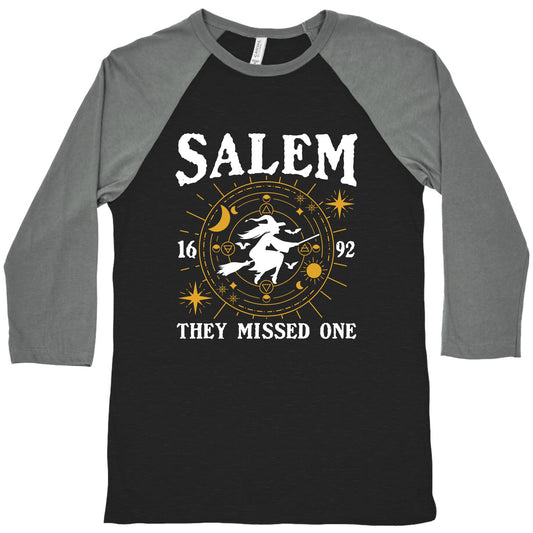Salem They Missed One 1692 Baseball Tee