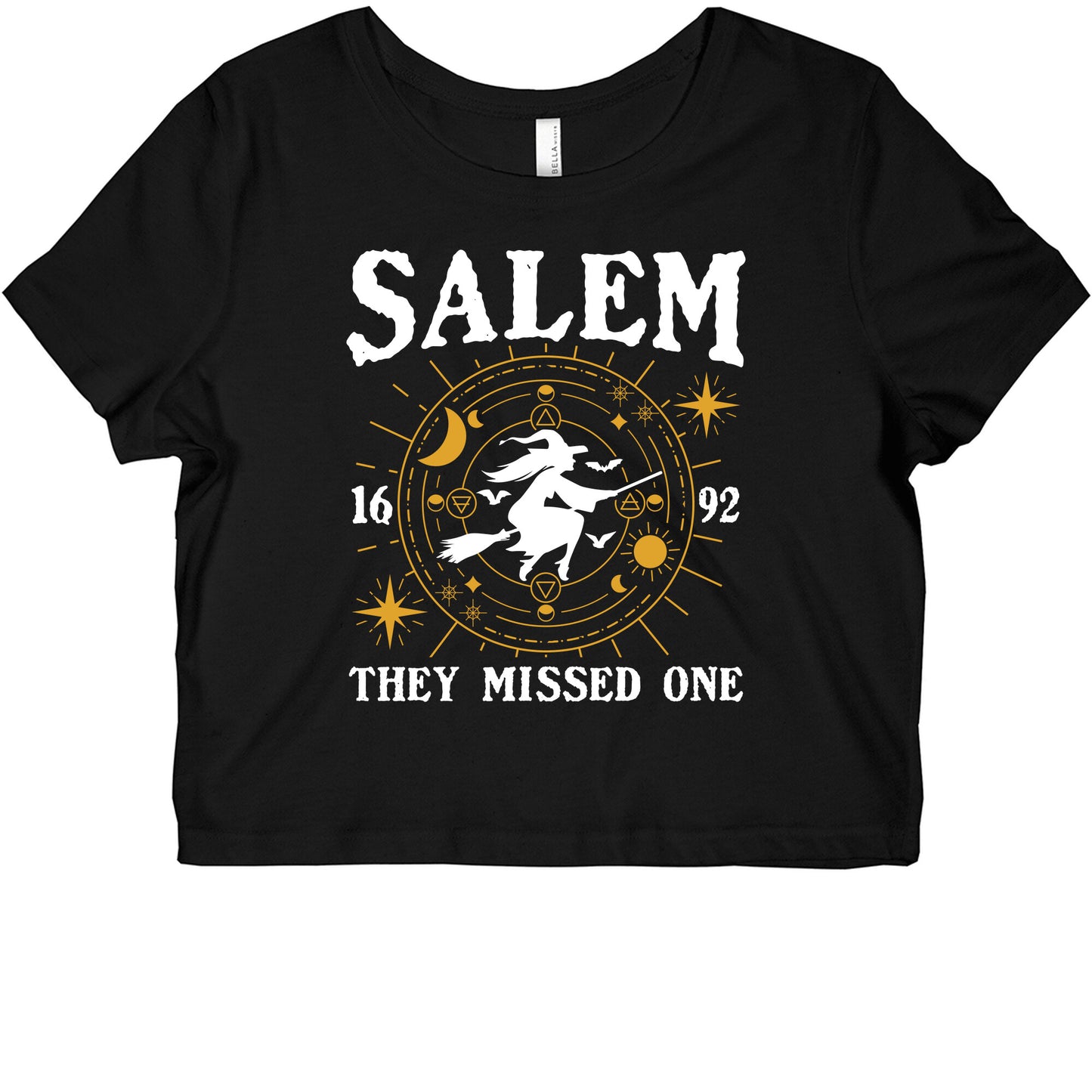 Salem They Missed One 1692 Womens Slim Fit Crop Top Tee