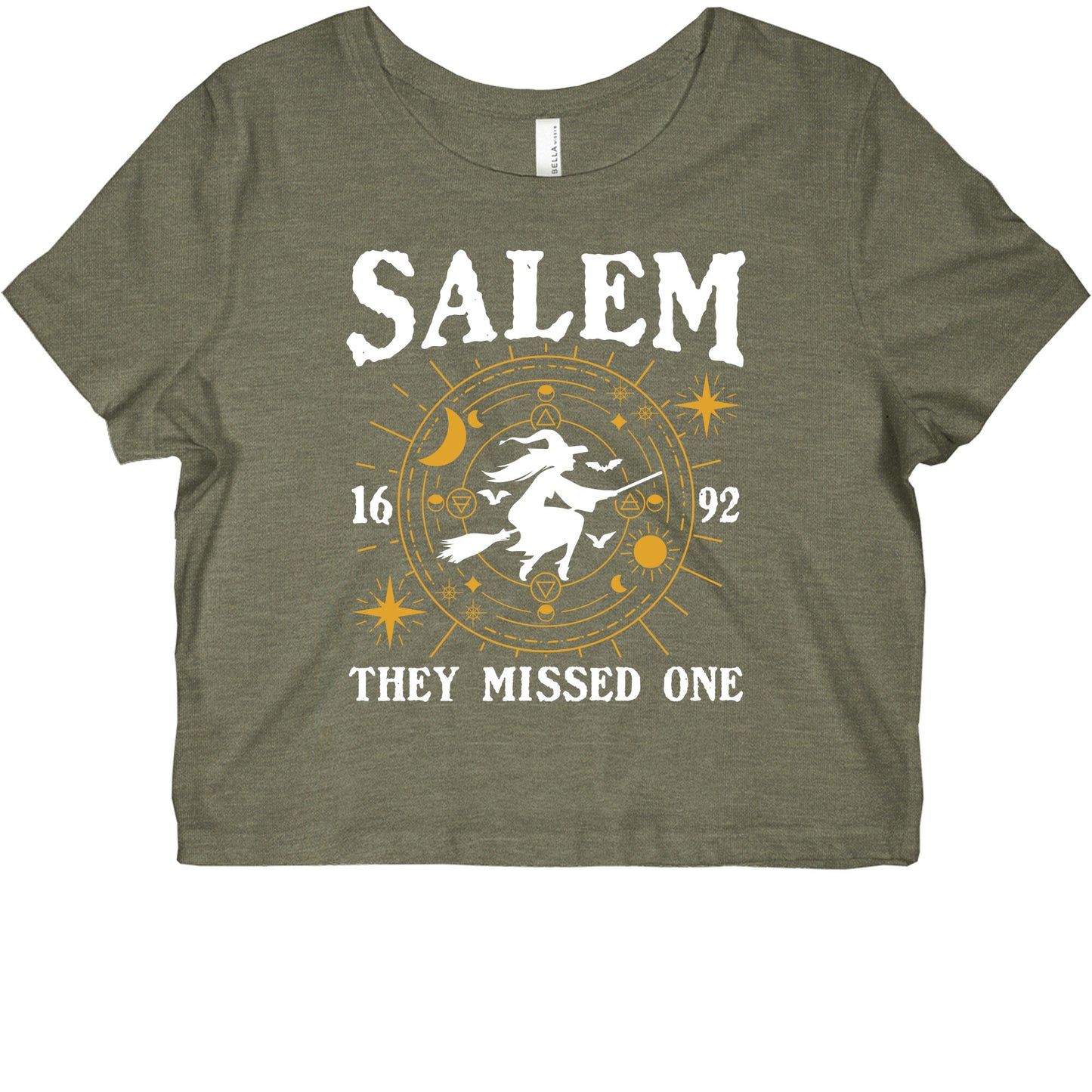 Salem They Missed One 1692 Womens Slim Fit Crop Top Tee