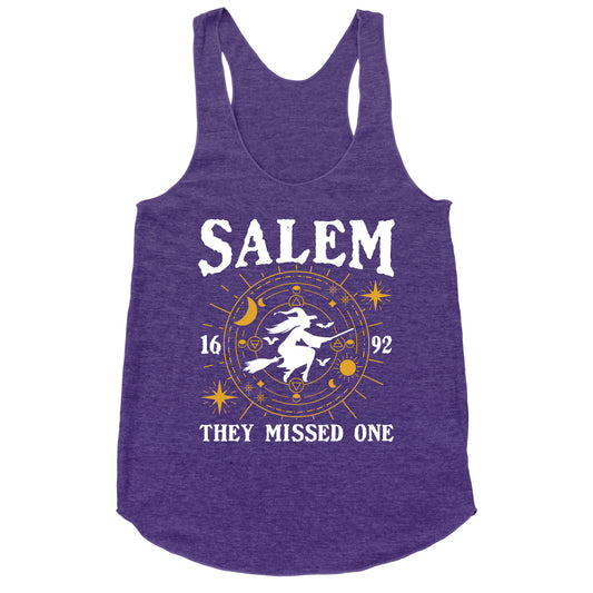 Salem They Missed One 1692 Racerback Tank