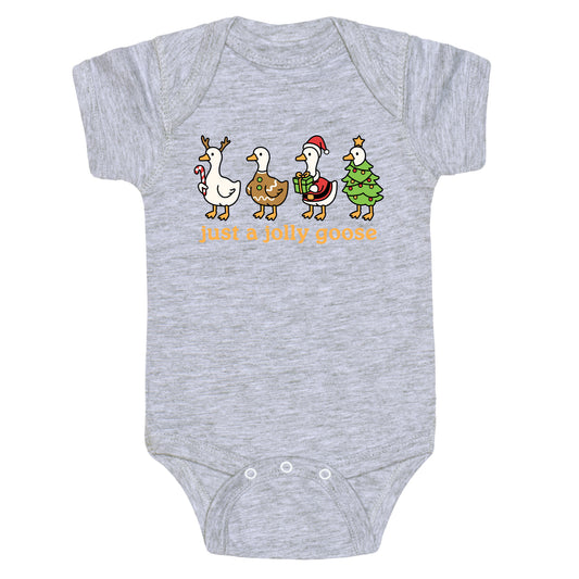 Just a Jolly Goose Christmas Baby One-Piece