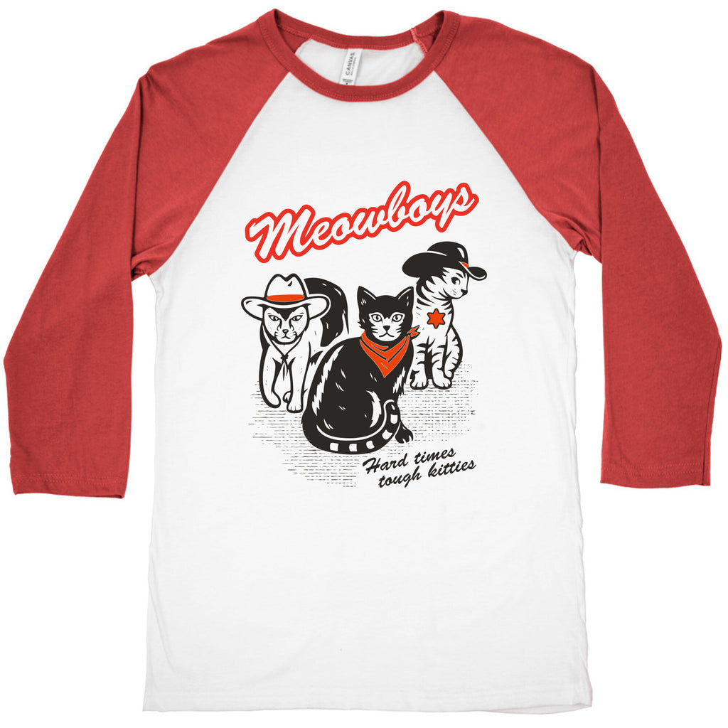Meowboys Baseball Tee