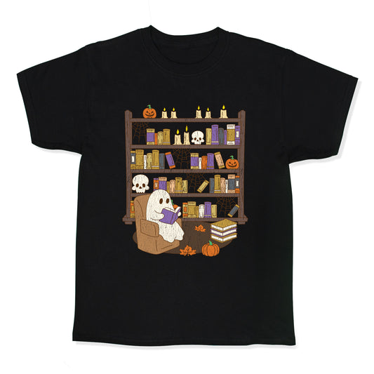 Retro Ghost Library Kids Tee