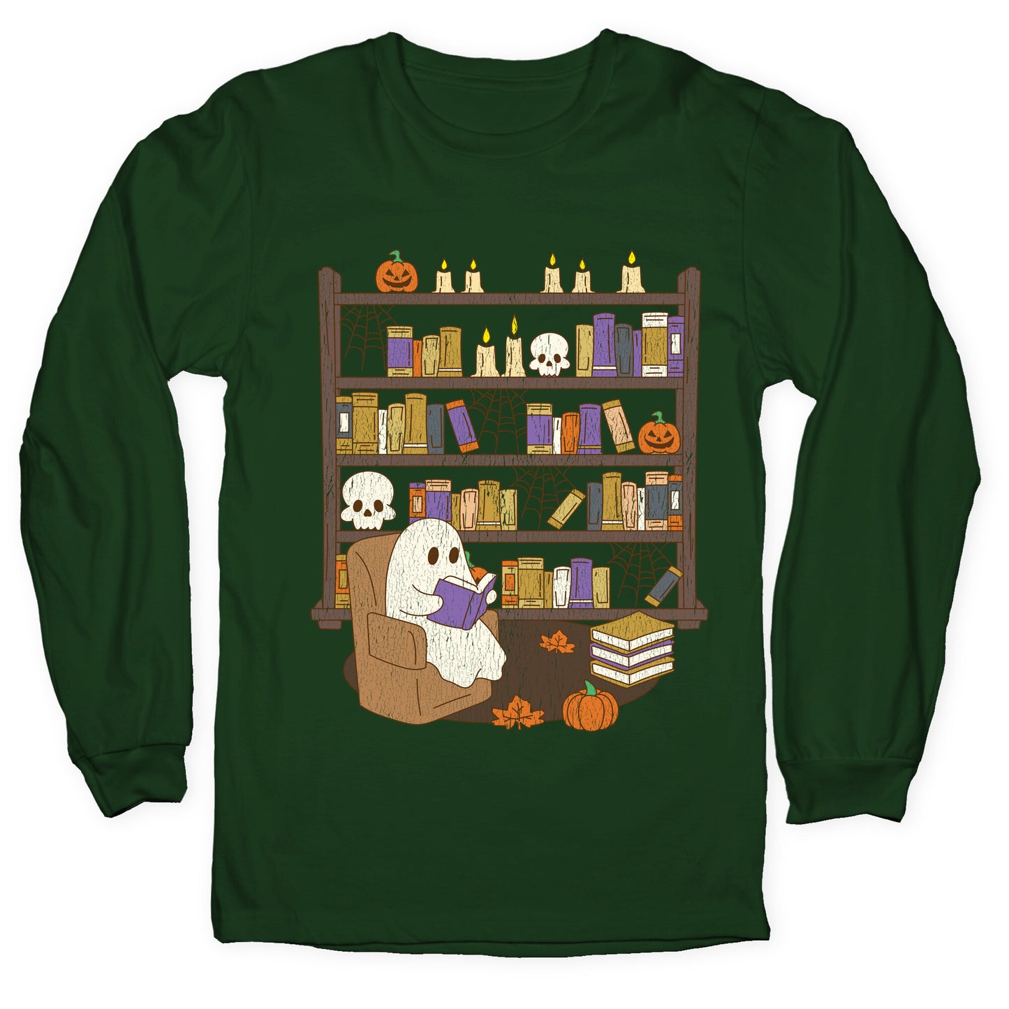 Retro Ghost Library Longsleeve Tee