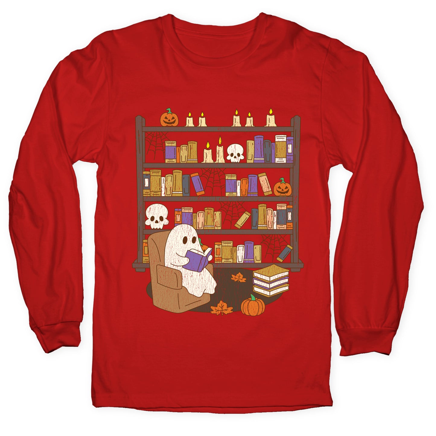 Retro Ghost Library Longsleeve Tee
