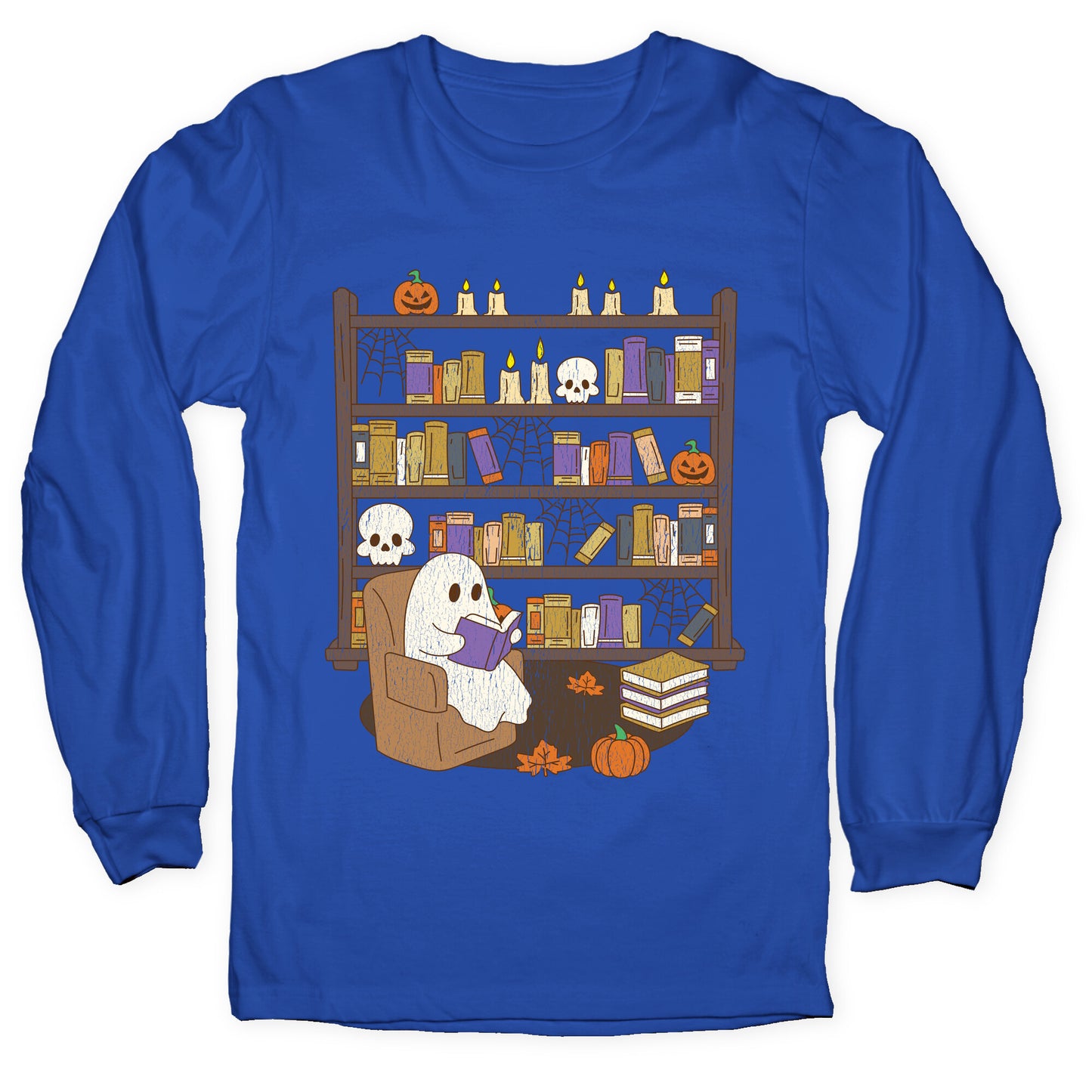 Retro Ghost Library Longsleeve Tee