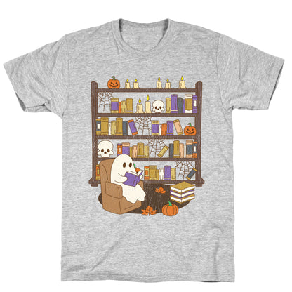 Retro Ghost Library T-Shirt