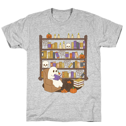 Retro Ghost Library T-Shirt
