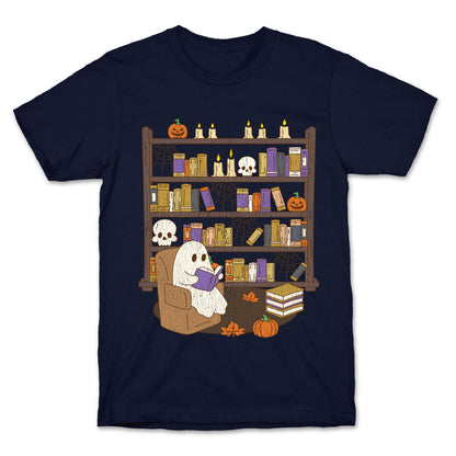 Retro Ghost Library T-Shirt