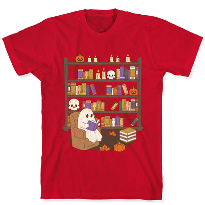 Retro Ghost Library T-Shirt