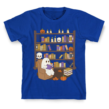 Retro Ghost Library T-Shirt