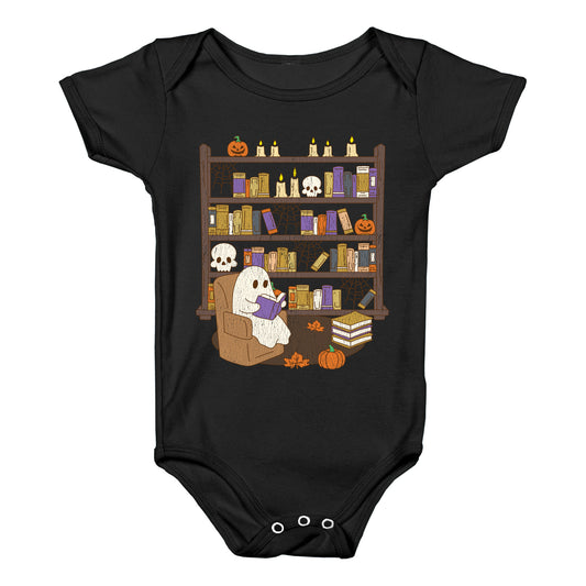 Retro Ghost Library Baby One-Piece