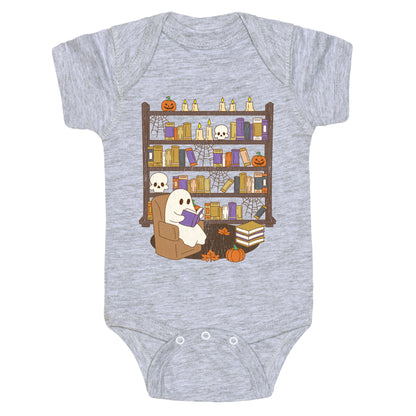 Retro Ghost Library Baby One-Piece