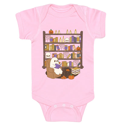 Retro Ghost Library Baby One-Piece