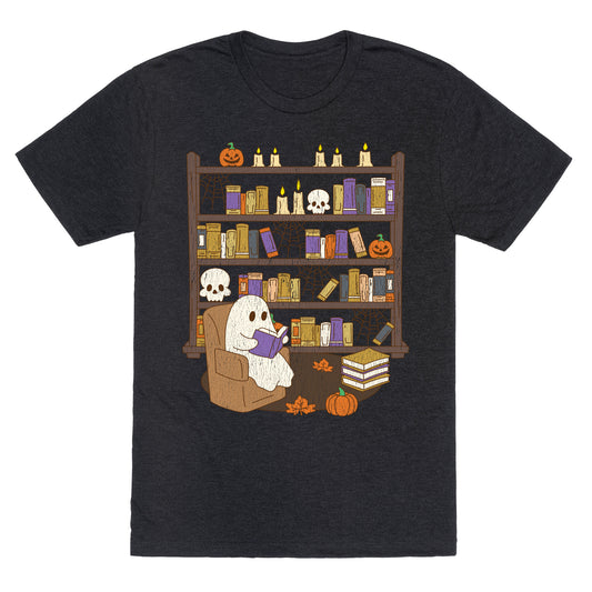 Retro Ghost Library Unisex Triblend Tee