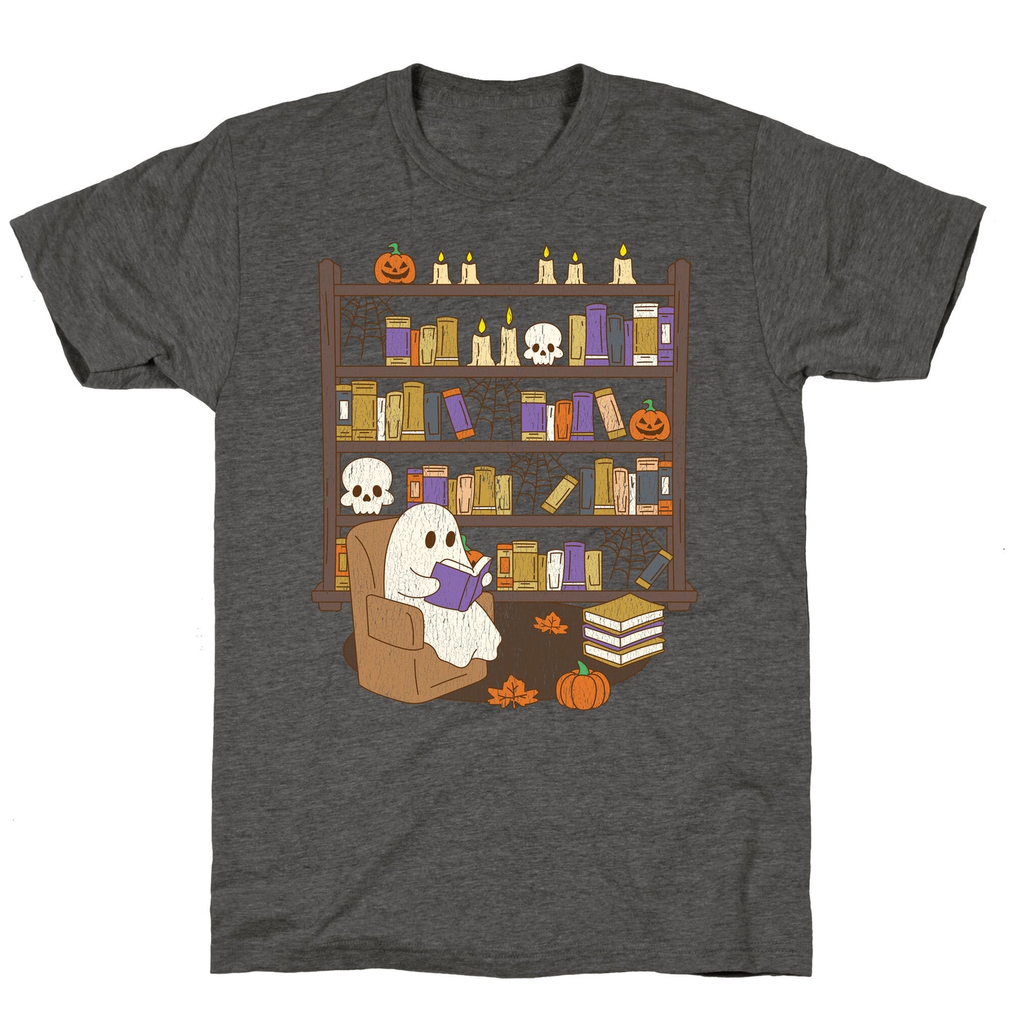 Retro Ghost Library Unisex Triblend Tee