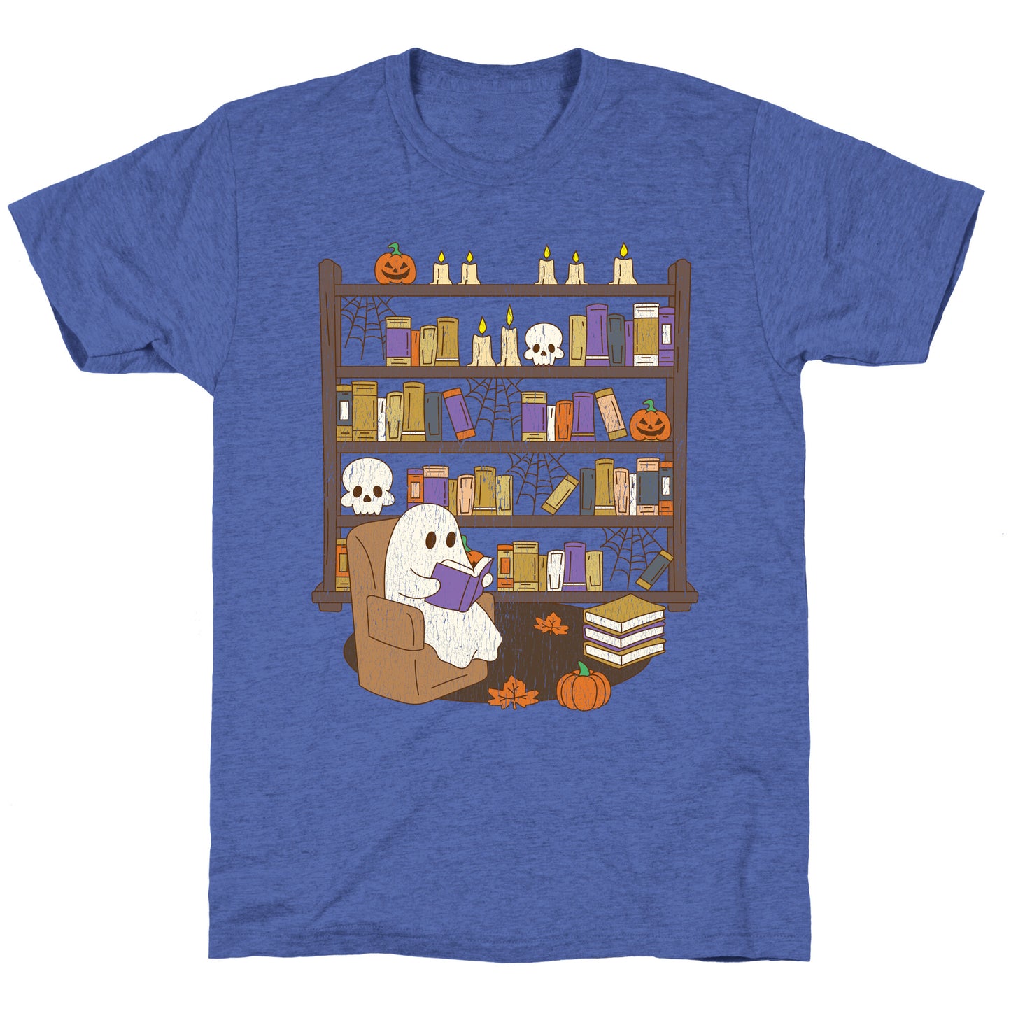 Retro Ghost Library Unisex Triblend Tee