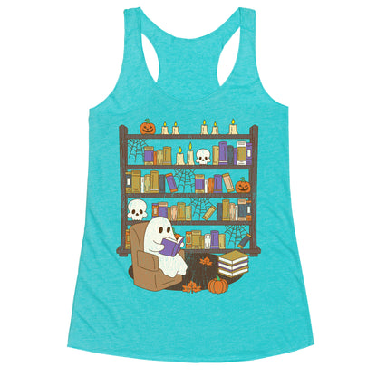 Retro Ghost Library Racerback Tank