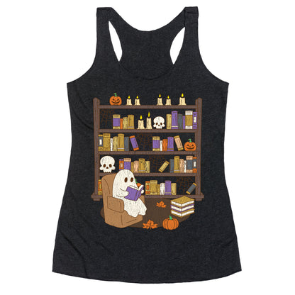 Retro Ghost Library Racerback Tank