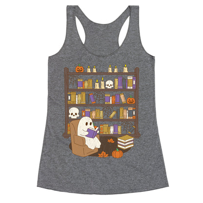 Retro Ghost Library Racerback Tank