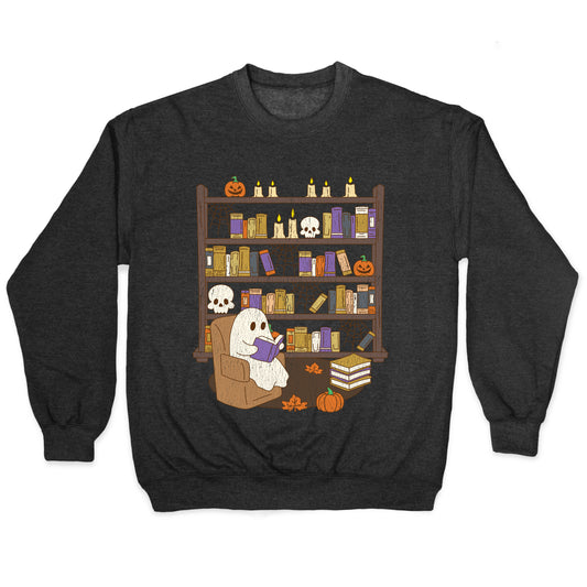 Retro Ghost Library Crewneck Sweatshirt