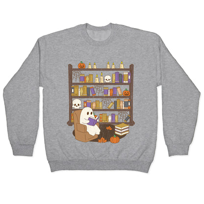 Retro Ghost Library Crewneck Sweatshirt