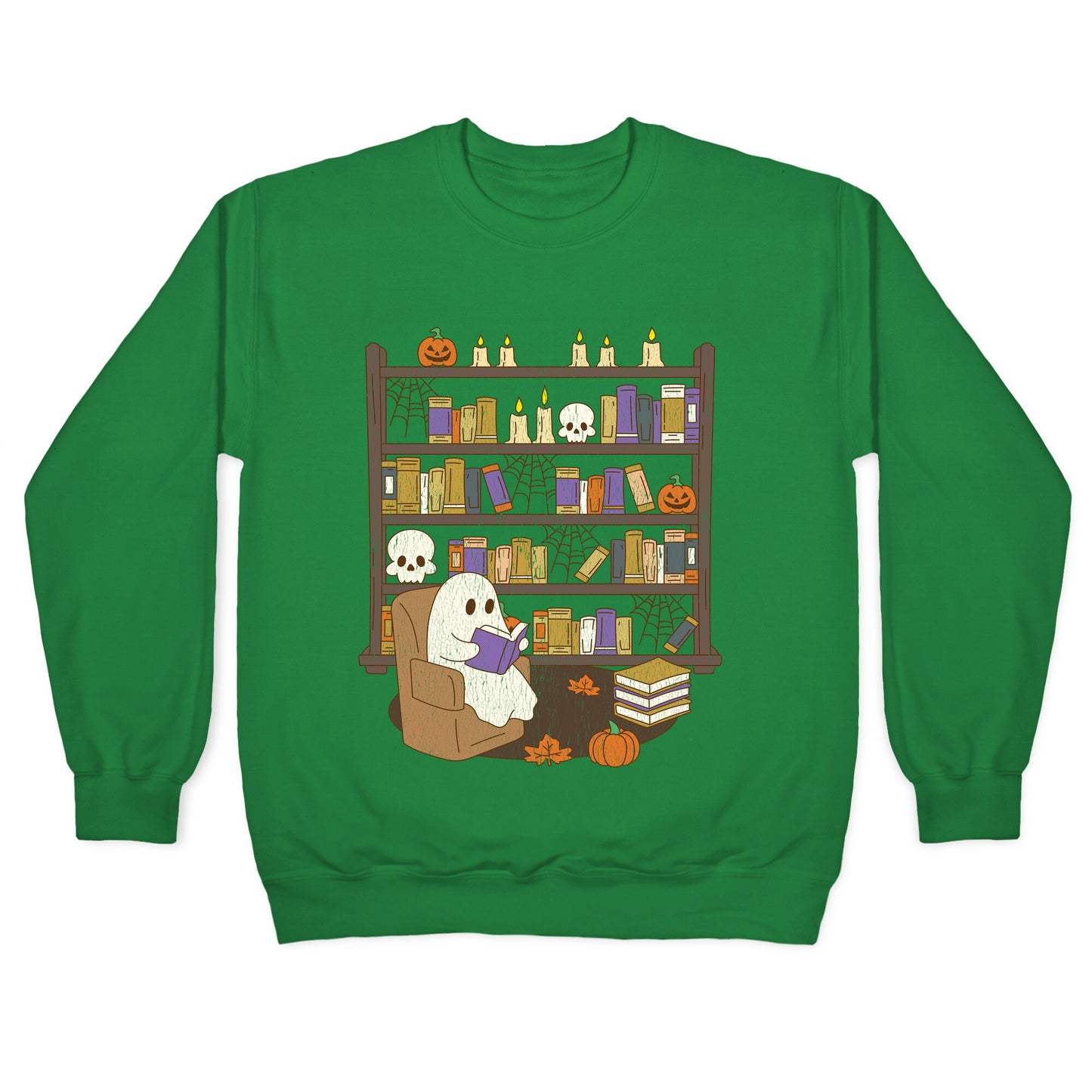 Retro Ghost Library Crewneck Sweatshirt