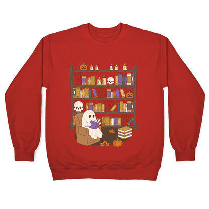 Retro Ghost Library Crewneck Sweatshirt