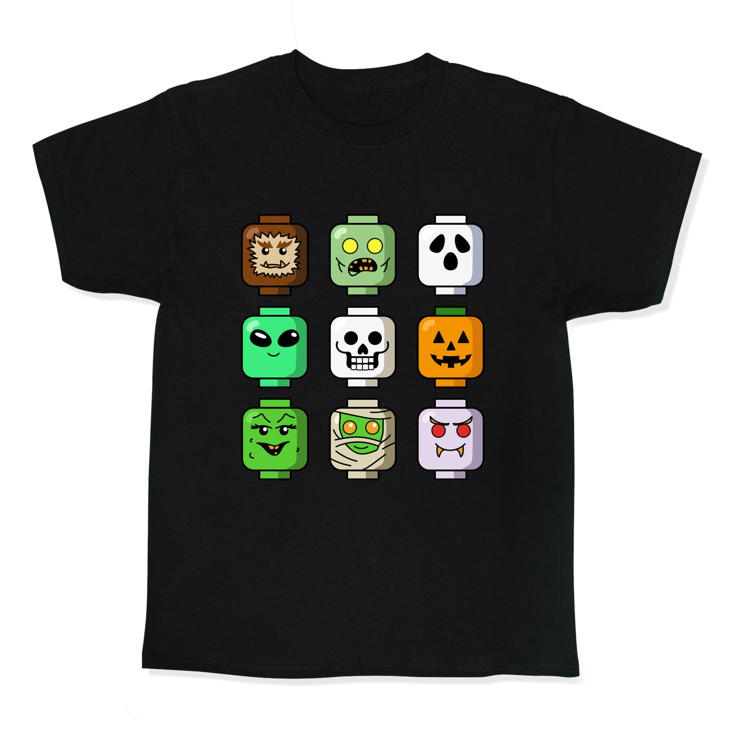 Halloween Zombie Block Heads Kids Tee