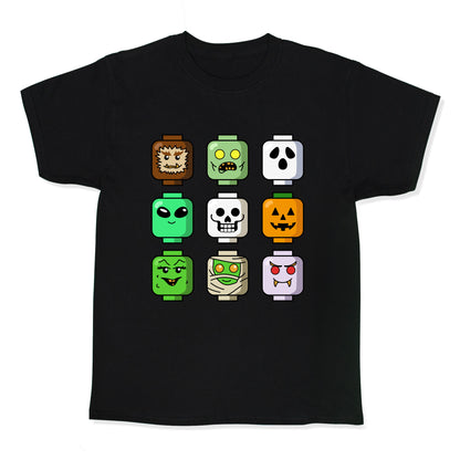 Halloween Zombie Block Heads Kids Tee