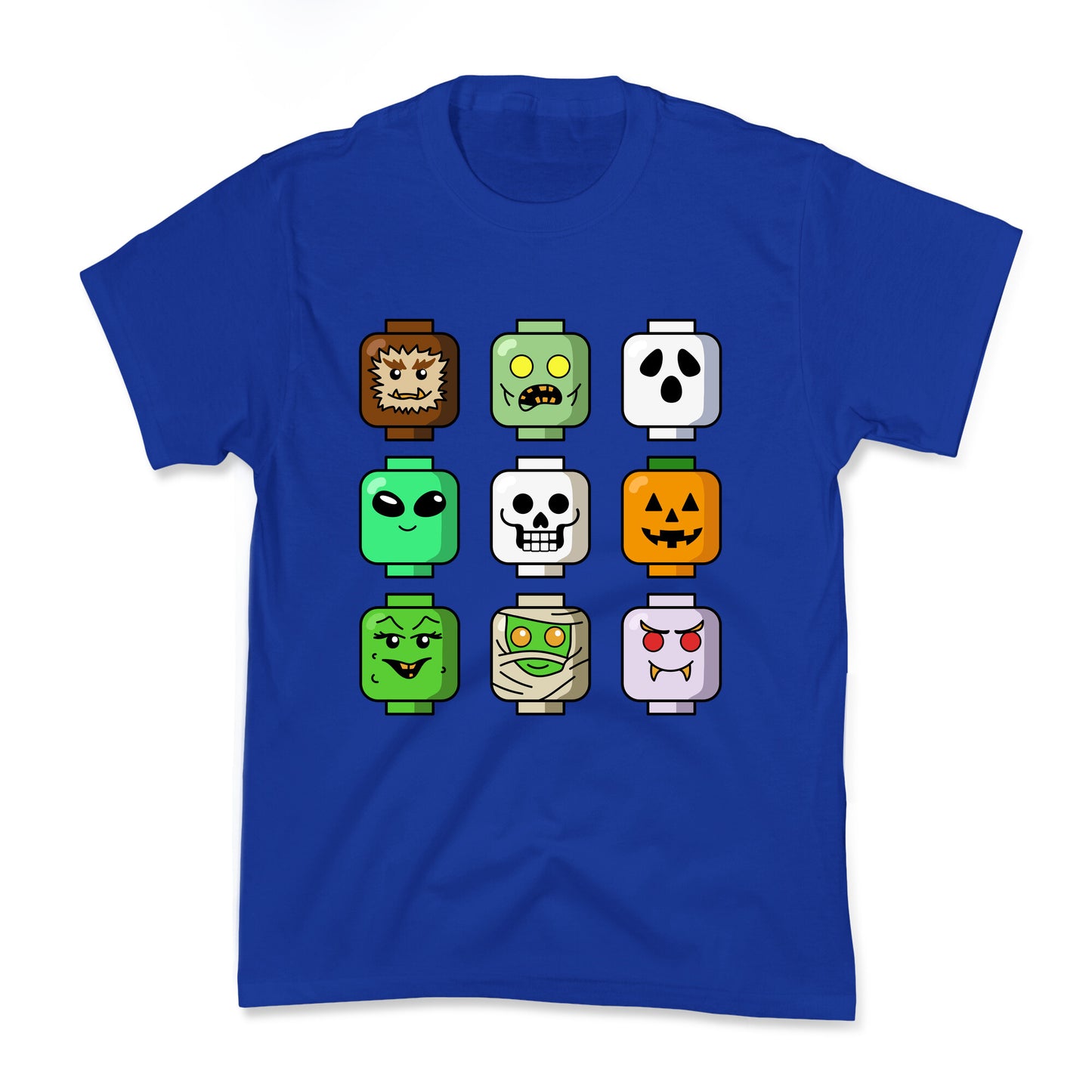 Halloween Zombie Block Heads Kids Tee