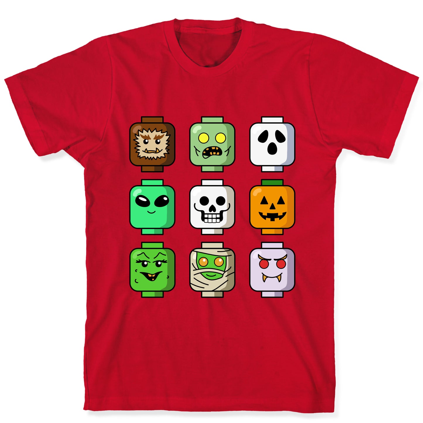 Halloween Zombie Block Heads T-Shirt