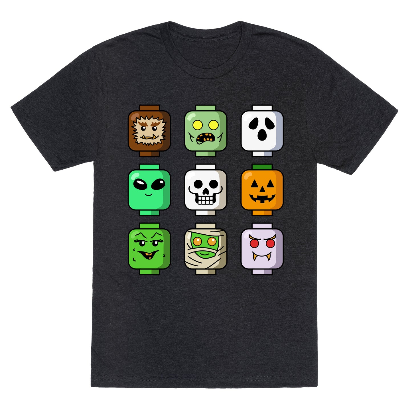 Halloween Zombie Block Heads Unisex Triblend Tee