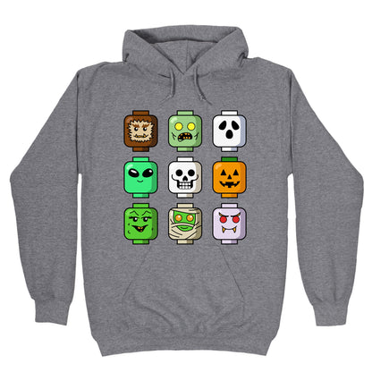 Halloween Zombie Block Heads Hoodie