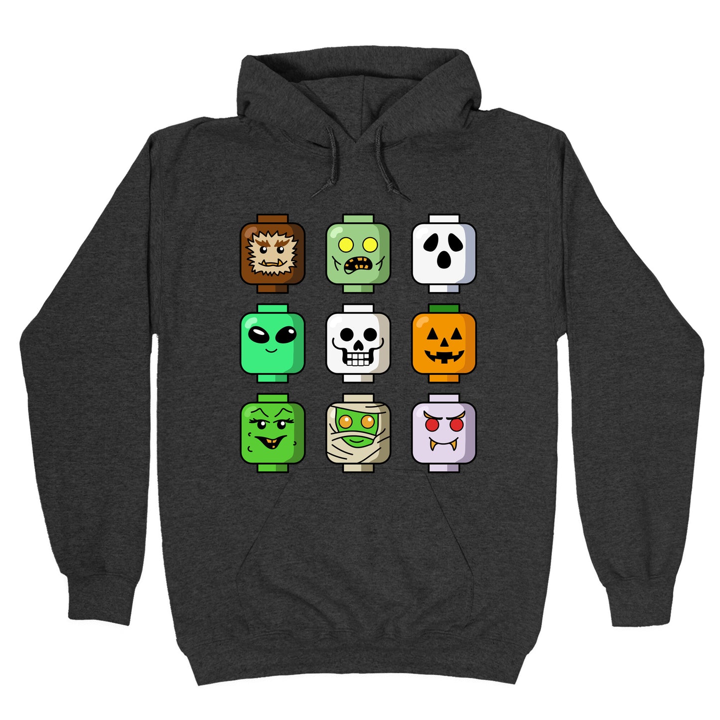 Halloween Zombie Block Heads Hoodie
