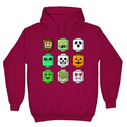 Halloween Zombie Block Heads Hoodie