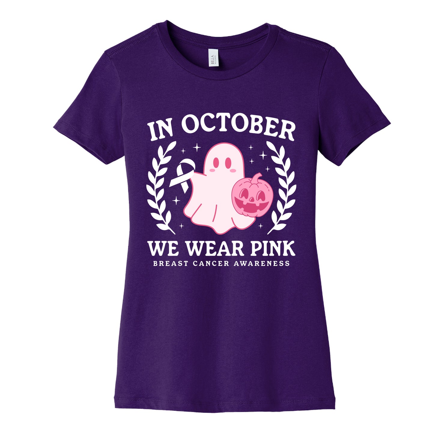 Breast Cancer Awareness October Womens Cotton Tee