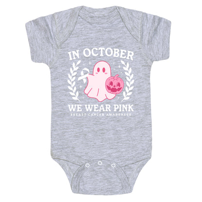 Breast Cancer Awareness October Baby One-Piece