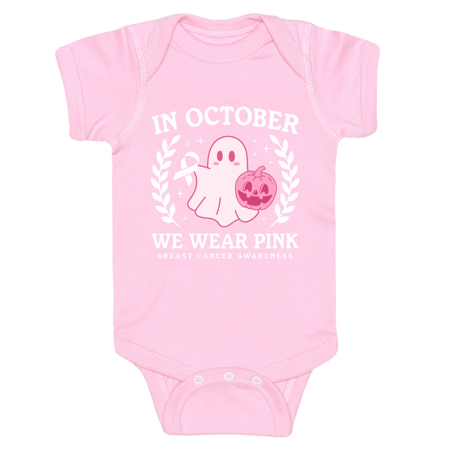 Breast Cancer Awareness October Baby One-Piece