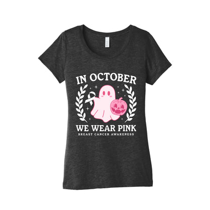 Breast Cancer Awareness October Womens Triblend Tee