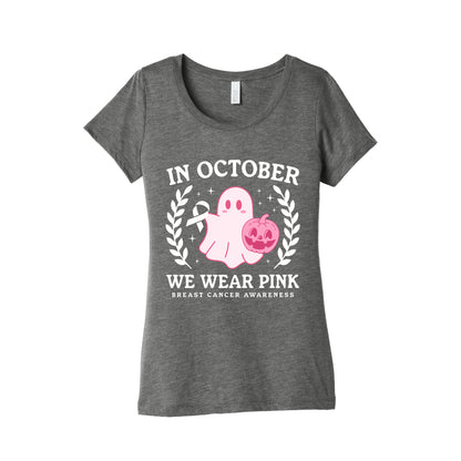 Breast Cancer Awareness October Womens Triblend Tee