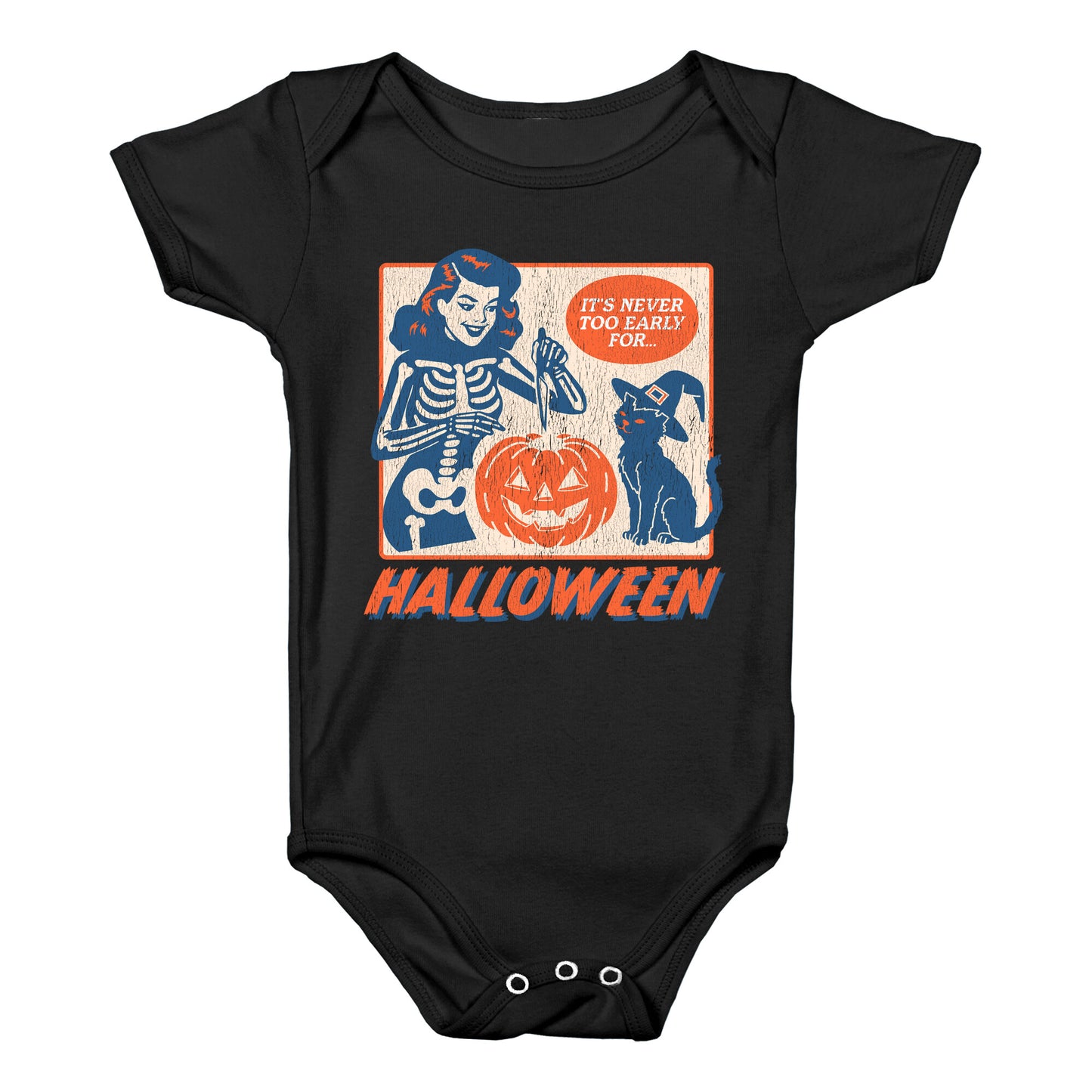 Never Too Early for Halloween Baby One-Piece
