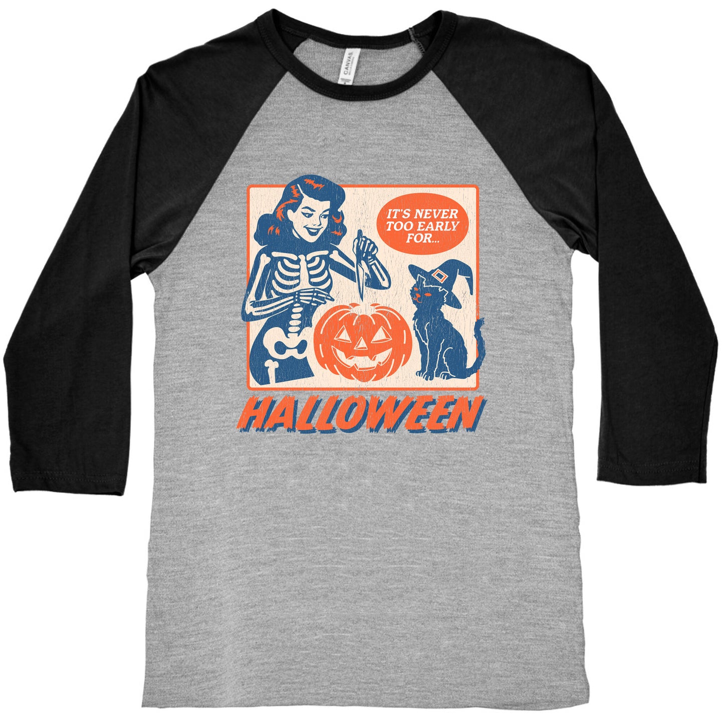 Never Too Early for Halloween Baseball Tee