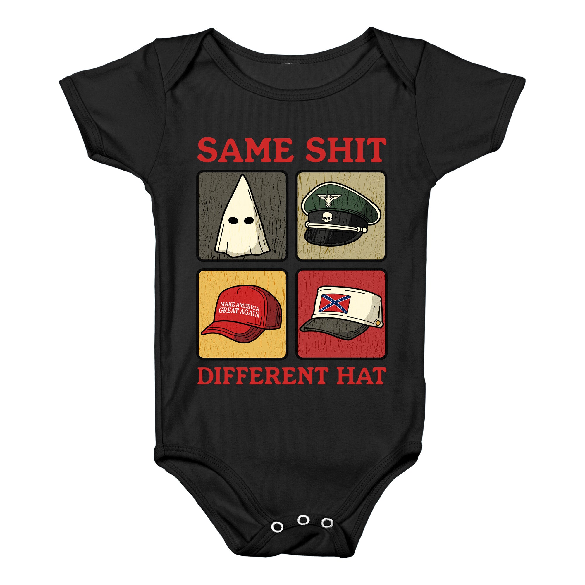 Same Shit Different Hat Baby One-Piece